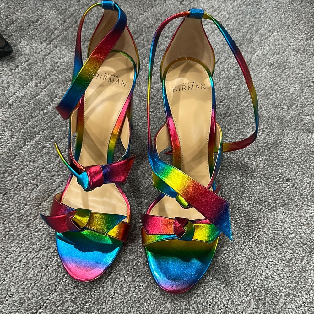 Alexandre Birman Red and rainbow  Stiletto Heels